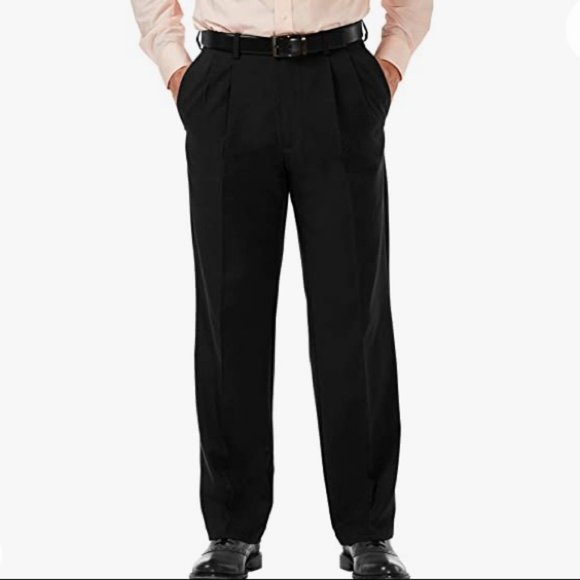 Haggar Classic Fit Black Dress Pants 34x30 - Picture 1 of 16